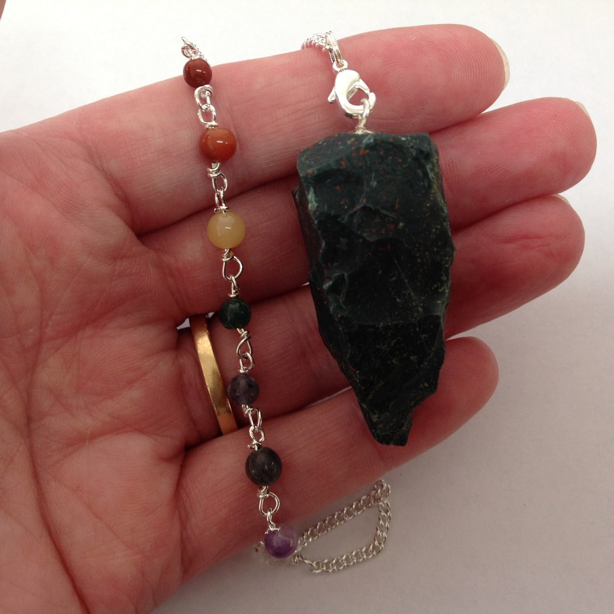 Bloodstone Rough Pendulum Bloodstone Rough Pendulum